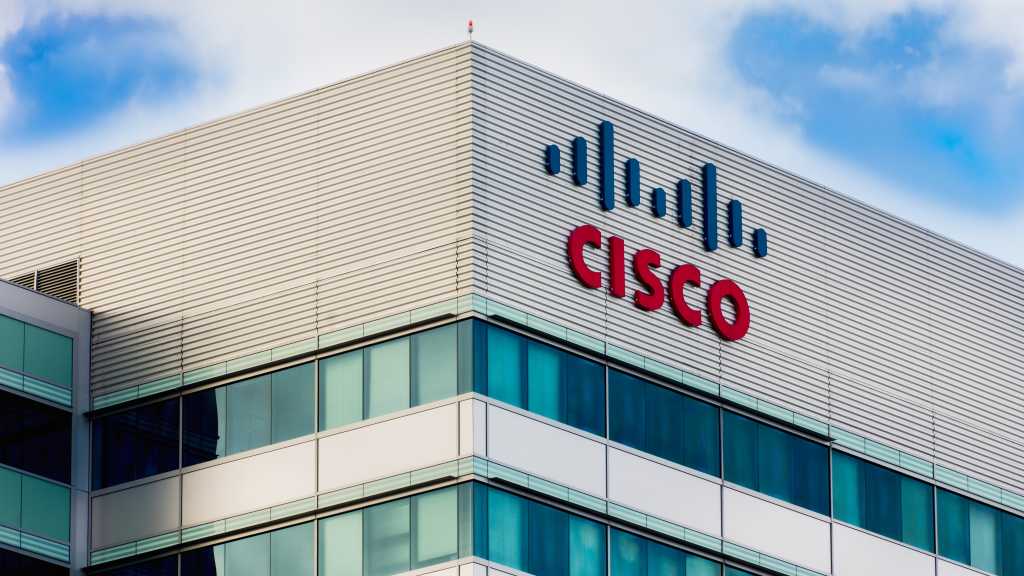 Cisco building exterior with sign